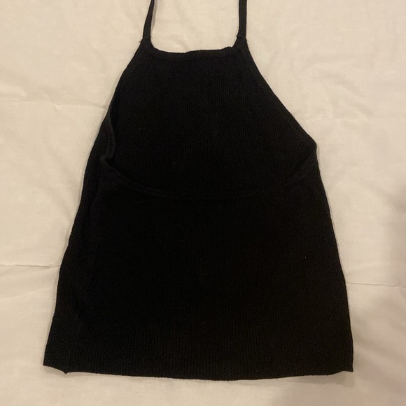 Black ribbed halter top - Picture 2 of 5